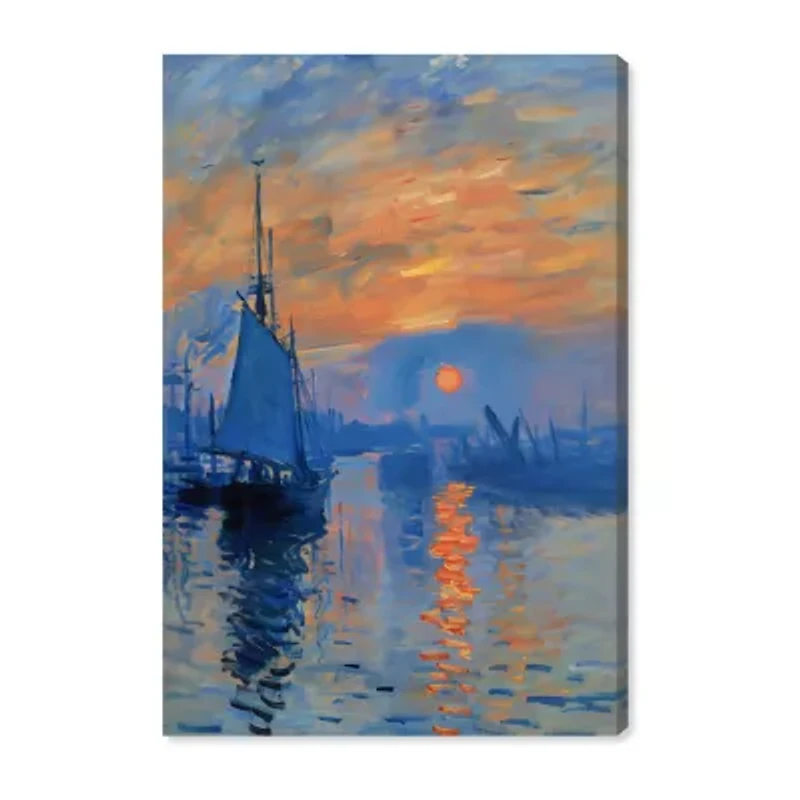 ART REMEDY® "Till Dusk" Giclee Canvas Print, Nautical And Coastal Canvas Art