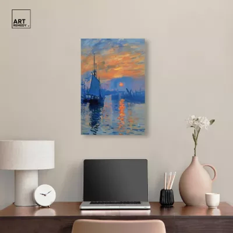 ART REMEDY® "Till Dusk" Giclee Canvas Print, Nautical And Coastal Canvas Art