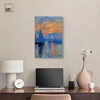 ART REMEDY® "Till Dusk" Giclee Canvas Print, Nautical And Coastal Canvas Art
