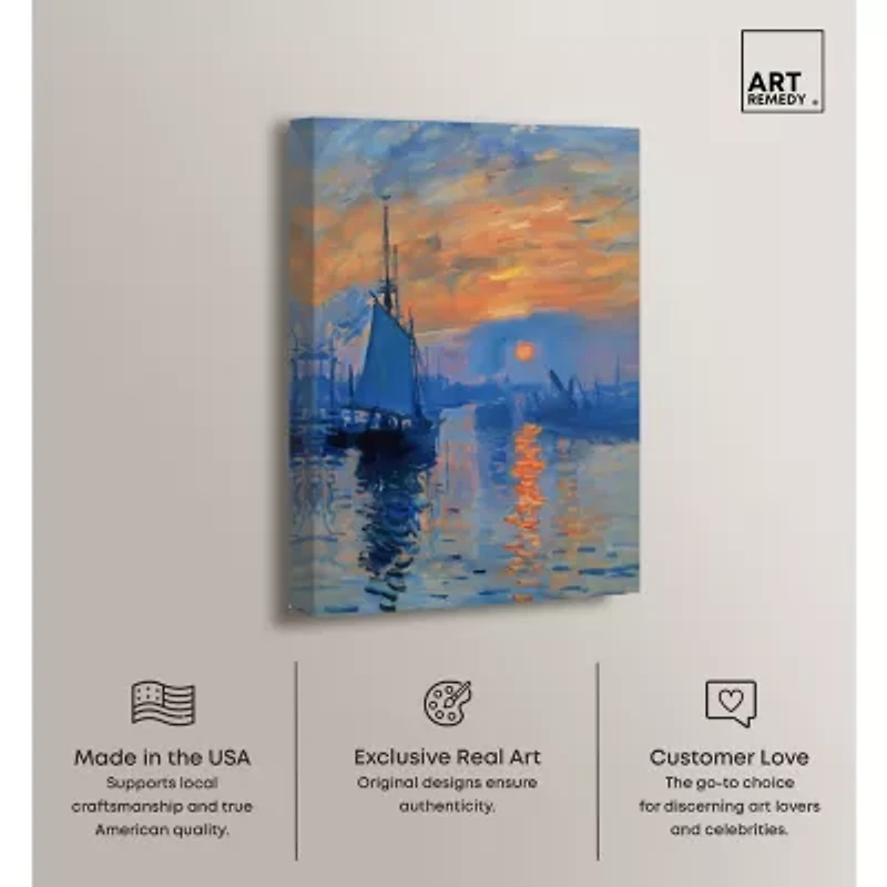 ART REMEDY® "Till Dusk" Giclee Canvas Print, Nautical And Coastal Canvas Art