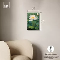 ART REMEDY® Art Remedy "This Is My Waterlily" Giclee Canvas Print, Floral And Botanical Canvas Art