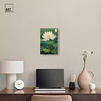 ART REMEDY® Art Remedy "This Is My Waterlily" Giclee Canvas Print, Floral And Botanical Canvas Art