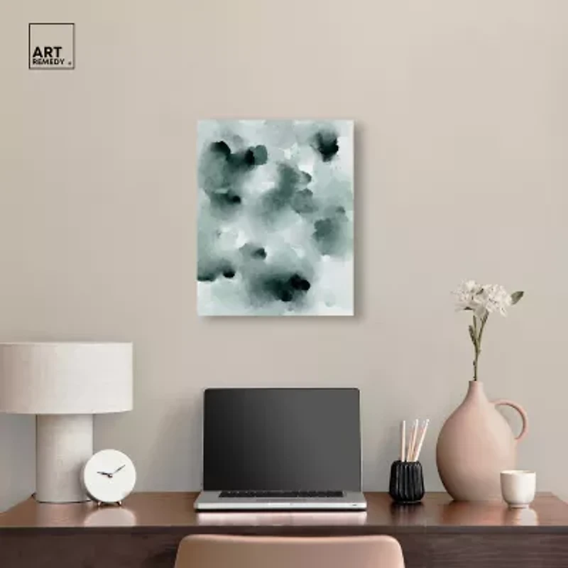 ART REMEDY® "Diluted Smoke In The Snow" Giclee Abstract Canvas Art