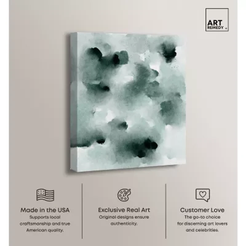 ART REMEDY® "Diluted Smoke In The Snow" Giclee Abstract Canvas Art