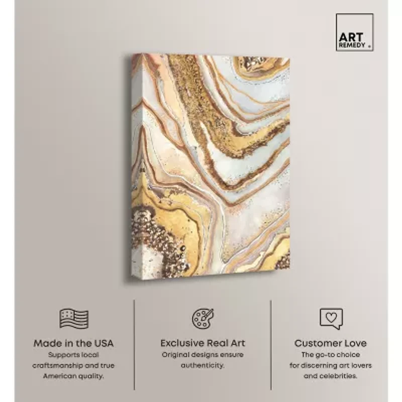 ART REMEDY® Art Remedy "Golden Lines" Giclee Canvas Print