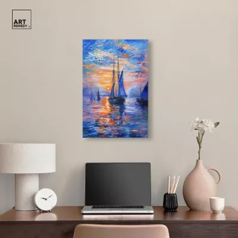 ART REMEDY® Art Remedy "Night Sea Breeze" Giclee Canvas Print