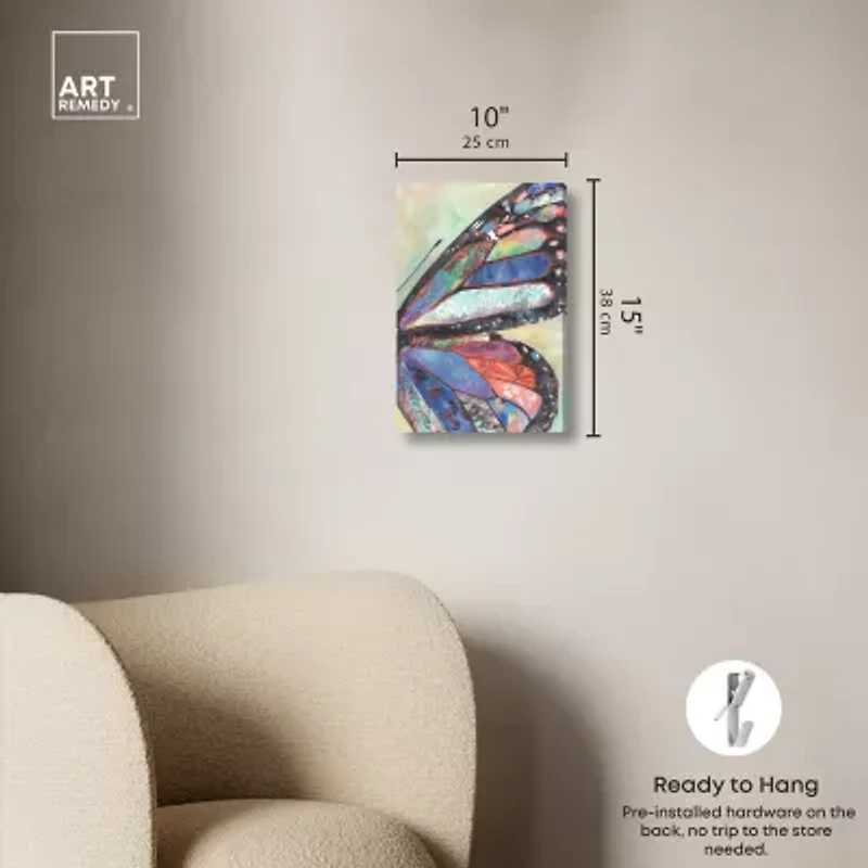 ART REMEDY® "Butterfly Part Ii" Giclee Animals Canvas Art