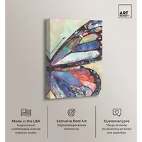 ART REMEDY® "Butterfly Part Ii" Giclee Animals Canvas Art