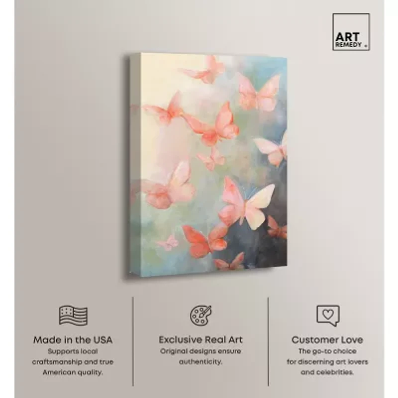 ART REMEDY® Art Remedy "Peaceful Butterflies" Giclee Canvas Print