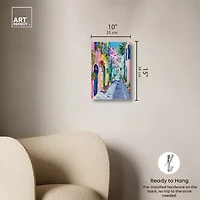 ART REMEDY® "The Colorful Streets" Giclee Cities And Skylines Canvas Art
