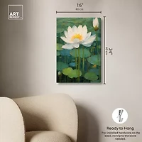 ART REMEDY® "This Is My Waterlily" Giclee Canvas Print, Floral And Botanical Canvas Art