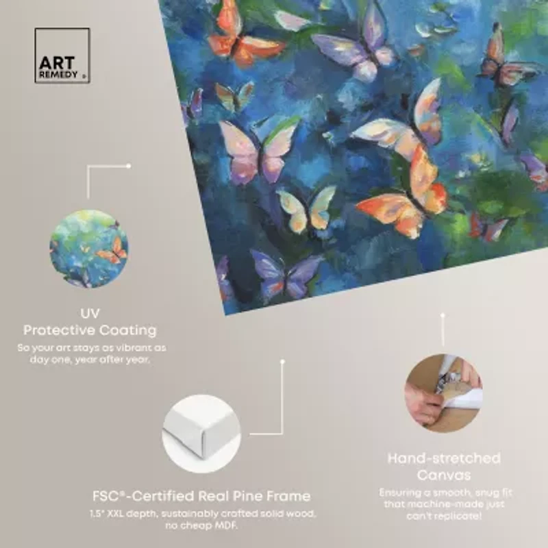 ART REMEDY® Art Remedy "Aesthetic Butterflies" Giclee Canvas Print