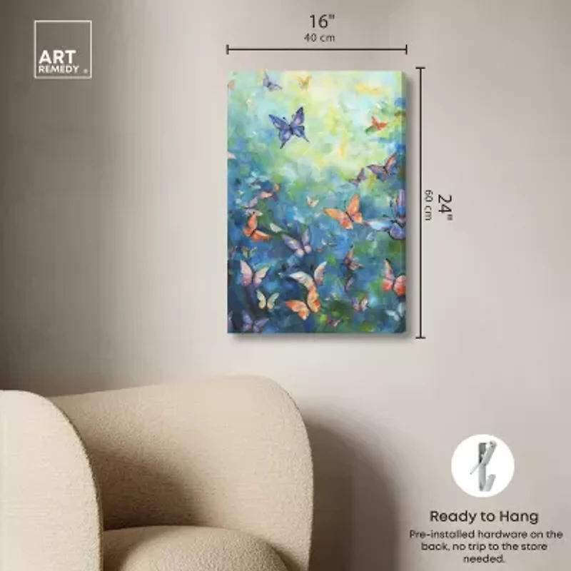 ART REMEDY® Art Remedy "Aesthetic Butterflies" Giclee Canvas Print