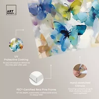 ART REMEDY® Art Remedy "Fluttering Butterflies" Giclee Canvas Print