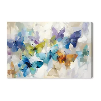 ART REMEDY® Art Remedy "Fluttering Butterflies" Giclee Canvas Print