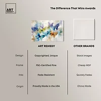 ART REMEDY® Art Remedy "Fluttering Butterflies" Giclee Canvas Print