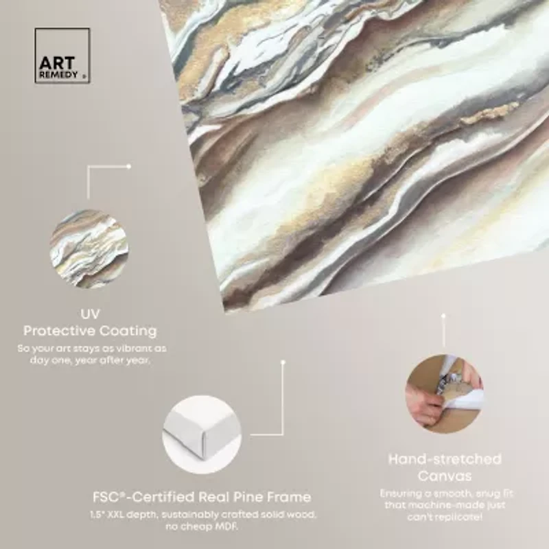 ART REMEDY® Art Remedy "Neutral Lines I" Giclee Canvas Print
