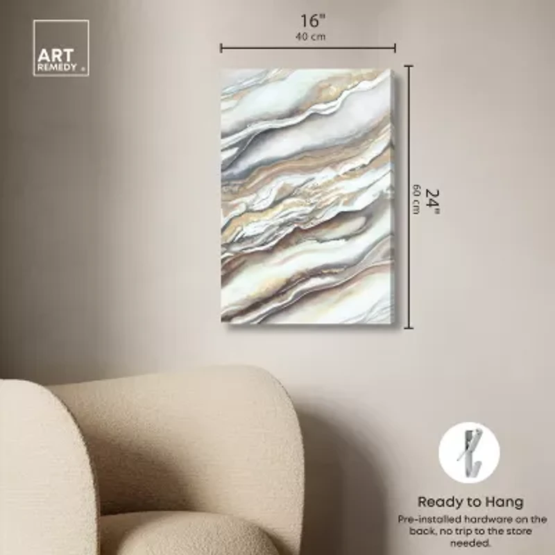 ART REMEDY® Art Remedy "Neutral Lines I" Giclee Canvas Print