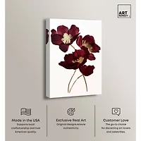 ART REMEDY® "Wine Flowers" Giclee Floral And Botanical Canvas Art