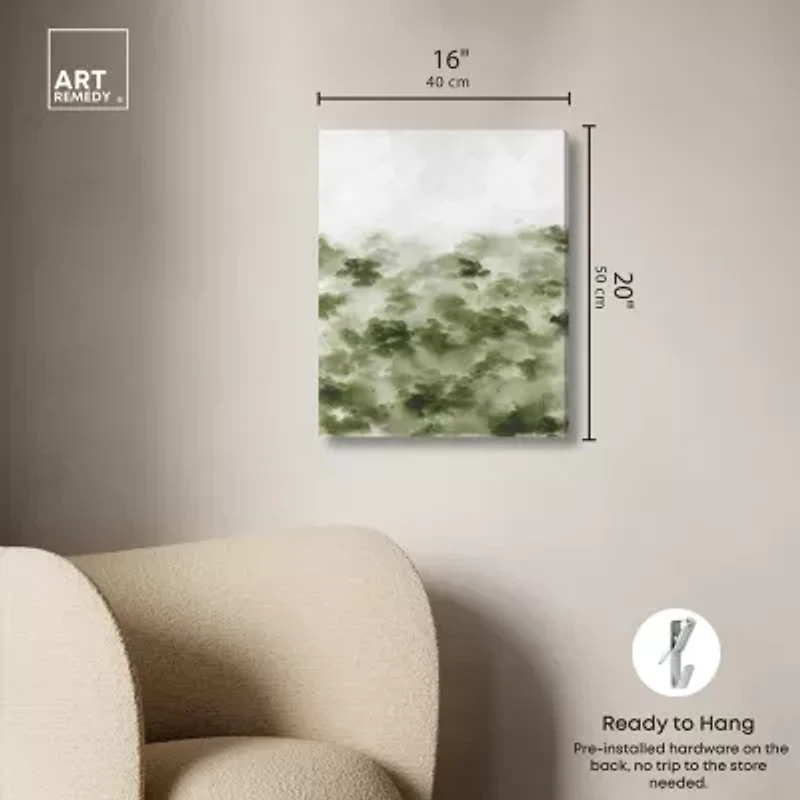 ART REMEDY® "Foggy Rainforest" Giclee Nature And Landscape Canvas Art
