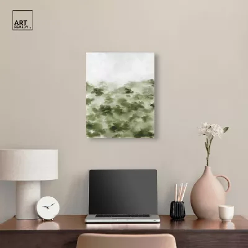 ART REMEDY® "Foggy Rainforest" Giclee Nature And Landscape Canvas Art