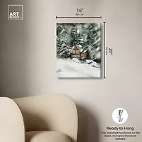 ART REMEDY® "Winter In December" Giclee Nature And Landscape Canvas Art