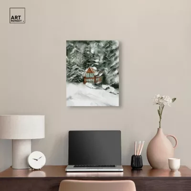 ART REMEDY® "Winter In December" Giclee Nature And Landscape Canvas Art