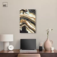 ART REMEDY® Art Remedy "Black And Gold Ii" Giclee Canvas Print