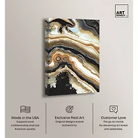ART REMEDY® Art Remedy "Black And Gold Ii" Giclee Canvas Print