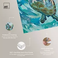 ART REMEDY® Art Remedy "Serene Turtle" Giclee Canvas Print