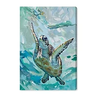 ART REMEDY® Art Remedy "Serene Turtle" Giclee Canvas Print