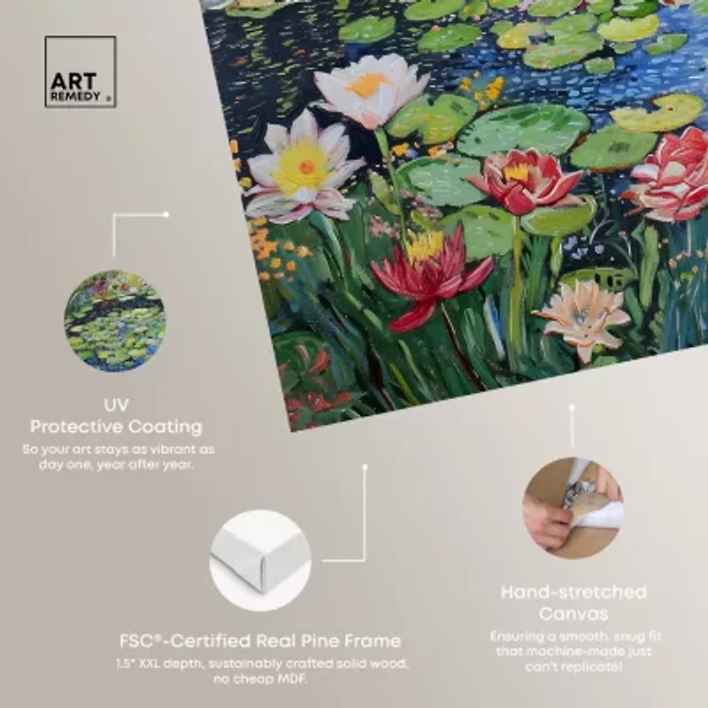 ART REMEDY® Art Remedy "Impressionist Pond" Giclee Canvas Print