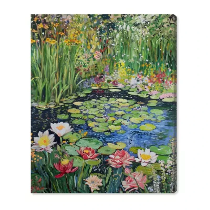 ART REMEDY® Art Remedy "Impressionist Pond" Giclee Canvas Print