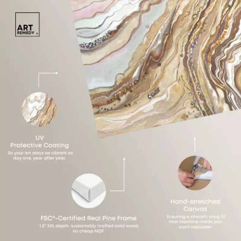 ART REMEDY® Art Remedy "Royal Gold Geode" Giclee Canvas Print