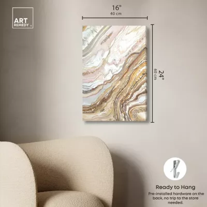 ART REMEDY® Art Remedy "Royal Gold Geode" Giclee Canvas Print