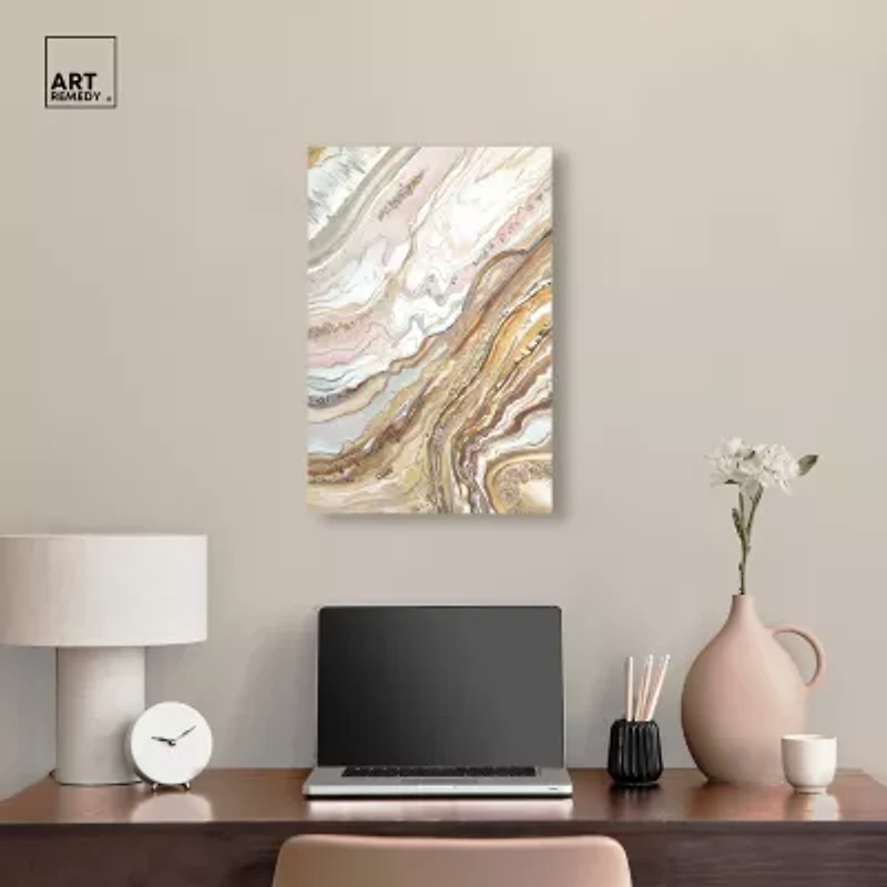 ART REMEDY® Art Remedy "Royal Gold Geode" Giclee Canvas Print