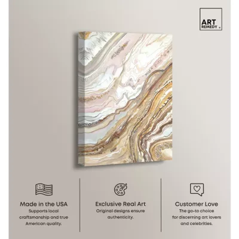 ART REMEDY® Art Remedy "Royal Gold Geode" Giclee Canvas Print