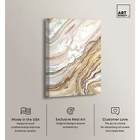 ART REMEDY® Art Remedy "Royal Gold Geode" Giclee Canvas Print