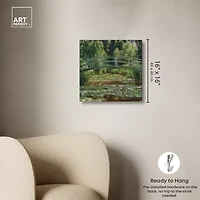 ART REMEDY® Art Remedy "Monet - The Japanese Footbridge And The Water Lily Pool Giverny" Giclee Canvas Print