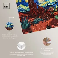 ART REMEDY® "Desert Night Stars" Giclee Classic And Figurative Canvas Art