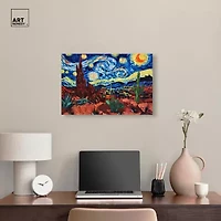 ART REMEDY® "Desert Night Stars" Giclee Classic And Figurative Canvas Art