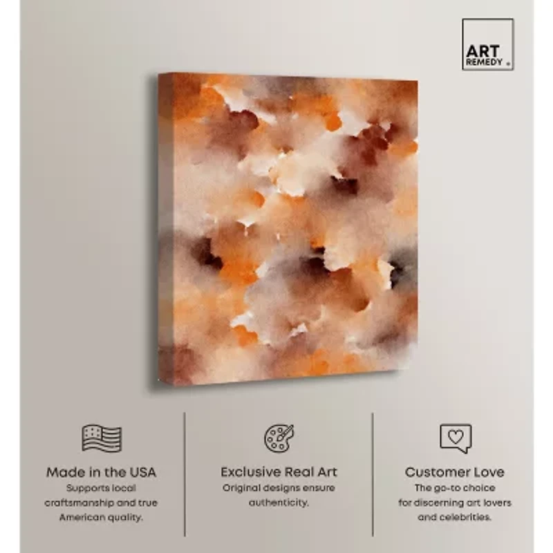 ART REMEDY® "Dried Peach In Caramel Syrup" Giclee Abstract Canvas Art