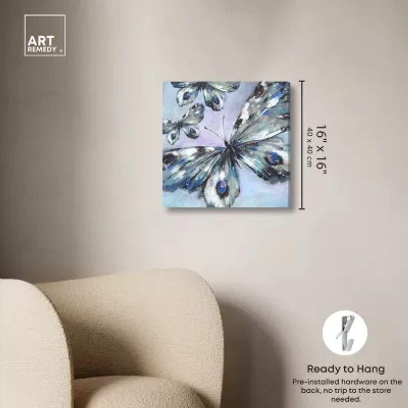 ART REMEDY® "Butterfly Trio" Giclee Animals Canvas Art