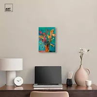 ART REMEDY® Art Remedy "Bold And Bright Flower Vase" Giclee Canvas Print