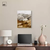 ART REMEDY® "House In The Mountains" Giclee Nature And Landscape Canvas Art
