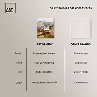 ART REMEDY® "House In The Mountains" Giclee Nature And Landscape Canvas Art