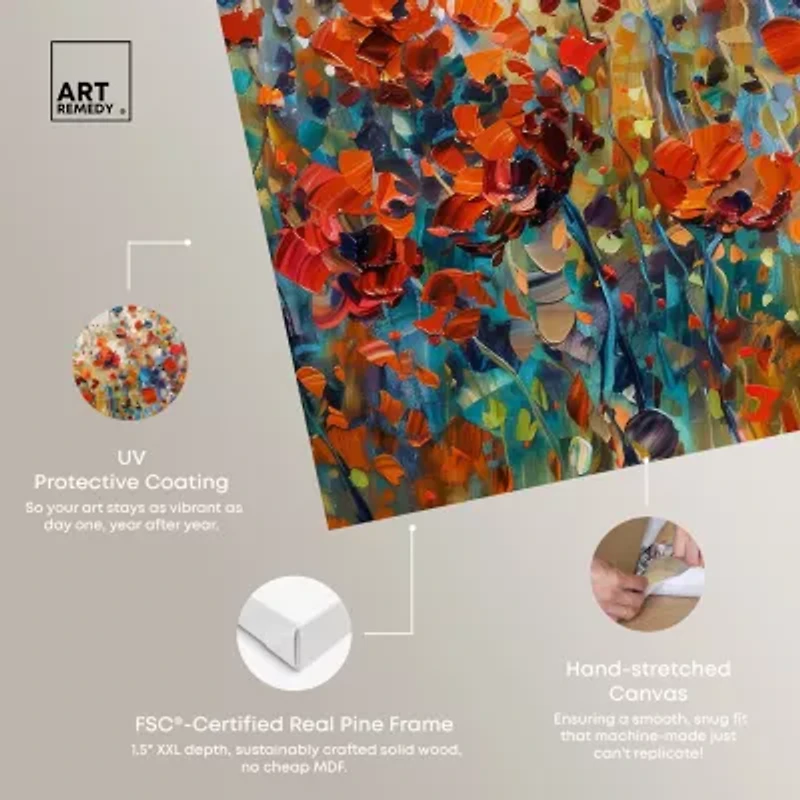 ART REMEDY® "Beautiful Garden Bloom" Giclee Floral And Botanical Canvas Art