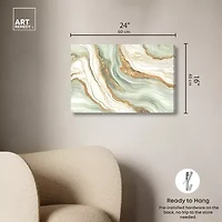 ART REMEDY® "Green And Gold" Giclee Abstract Canvas Art
