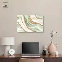 ART REMEDY® "Green And Gold" Giclee Abstract Canvas Art