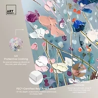 ART REMEDY® Art Remedy "Blue Forest Ii" Giclee Canvas Print, Floral And Botanical Canvas Art